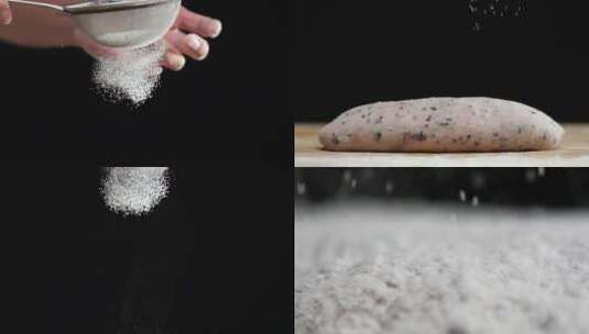 糖粉面包制作烘焙西点大师美食栏目高清在线视频素材下载