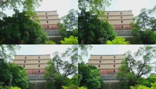 广州越秀公园古建筑 镇海楼 广州博物馆高清在线视频素材下载