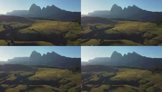 Seiser Alm Alpe di Siusi in Dolomites， South Tyrol意大利高清在线视频素材下载