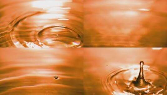 落日落下的水滴高清在线视频素材下载