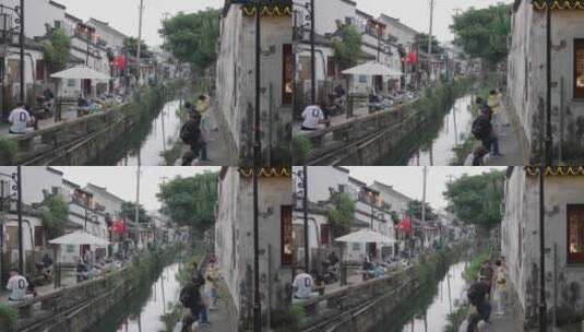 江南水乡 白色瓦房 宣传片空镜高清在线视频素材下载