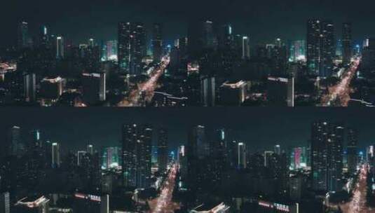 4K成都城市高楼大厦夜景航拍高清在线视频素材下载