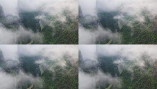 湖北利川文斗云雾里的五里峡风光高清在线视频素材下载