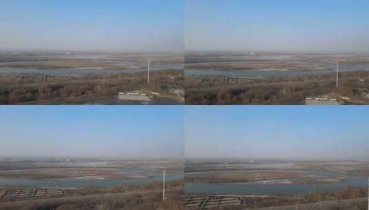 冬季的黄河风景高清在线视频素材下载