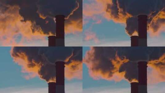 工作排放大气在被污染高清在线视频素材下载