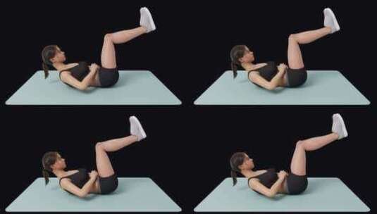 女人做反向紧缩运动高清在线视频素材下载