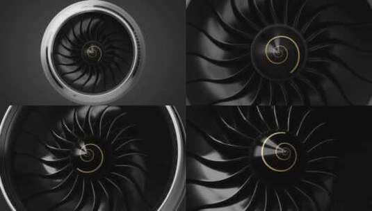 【合集】飞机引擎运转模拟动画高清在线视频素材下载