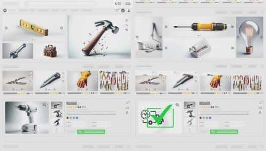 硬件网站动画。电子商务和购物产品。维修工高清在线视频素材下载