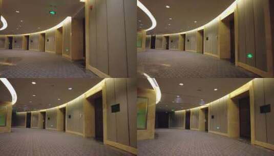 酒店走廊内景高清在线视频素材下载
