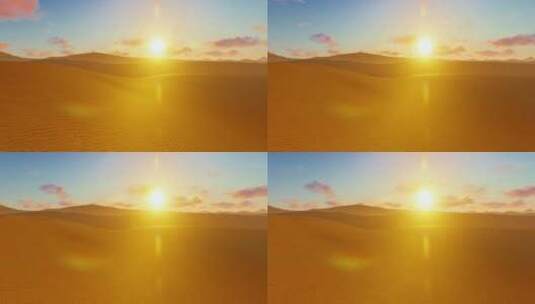 沙漠日落 沙漠 沙漠光影高清在线视频素材下载