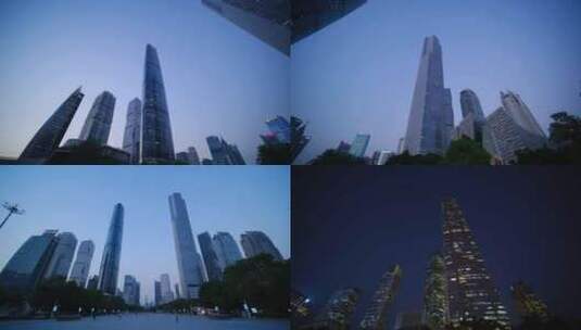 广州城市夜景合集高清在线视频素材下载
