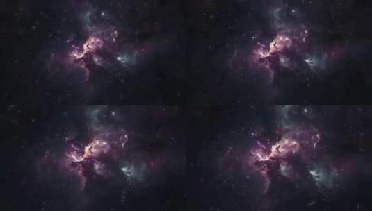 蓝紫色深空星系星云高清在线视频素材下载