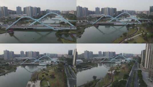 南沙蕉门河双桥_2高清在线视频素材下载