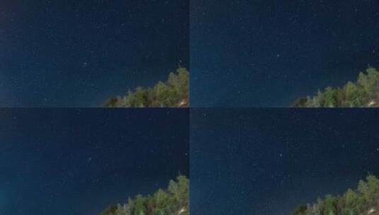 夜晚星空中的流星,延时摄影高清在线视频素材下载