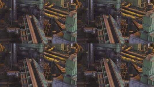 钢管生产钢管旋转轴的压接成型工艺高清在线视频素材下载