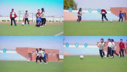 孩子们踢足球 小朋友运动高清在线视频素材下载