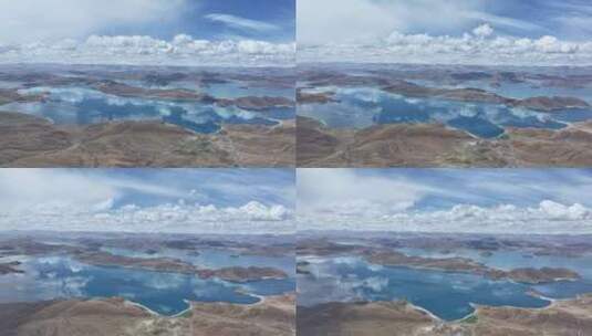 西藏湖泊风光航拍延时高清在线视频素材下载