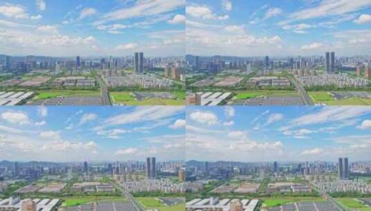 杭州滨江城市建筑风光航拍高清在线视频素材下载