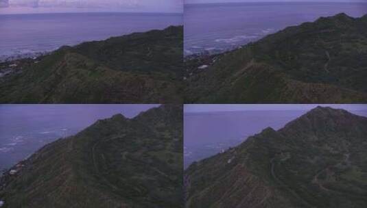 火山口，海洋，海岸，夏威夷高清在线视频素材下载