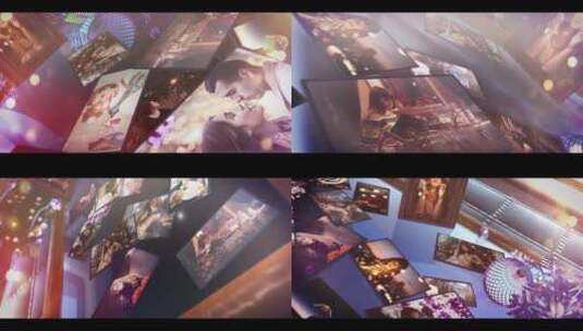 家庭圣诞感相片画廊照片展示AE模板高清AE视频素材下载