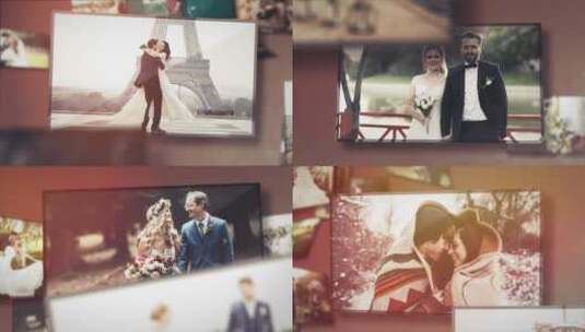 浪漫唯美的婚礼纪念日周年旅行假期家庭孩子成长照片相册纪念册AE模板高清AE视频素材下载