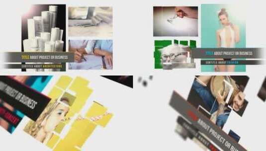 动态商务图片汇聚宣传动画AE模板高清AE视频素材下载