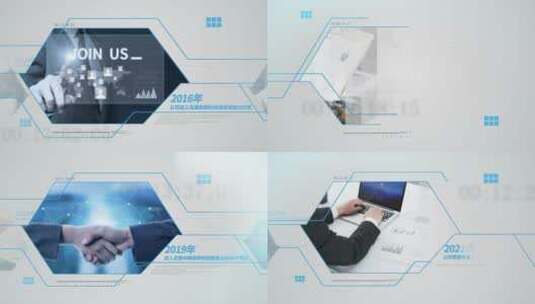 简洁时尚科技时间线企业宣传展示高清AE视频素材下载