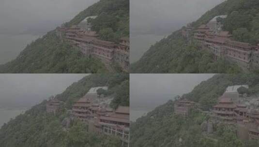 福清东张水库石竹湖石竹山风景区紫云真人殿高清在线视频素材下载