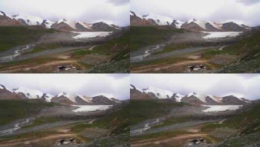 青海果洛藏族自治区阿尼玛卿雪山自然风景高清在线视频素材下载
