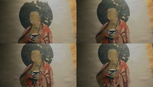 云南旅游丽江东巴古籍文献博物馆手绘佛像高清在线视频素材下载