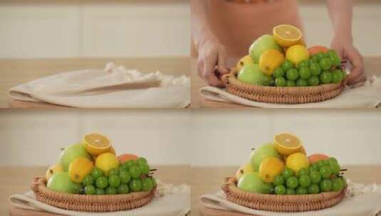 水果新鲜柑橘高清在线视频素材下载