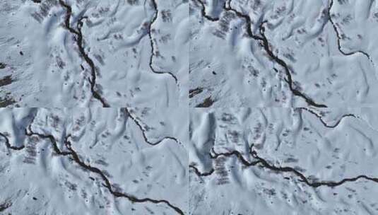 雪山融化航拍高清在线视频素材下载