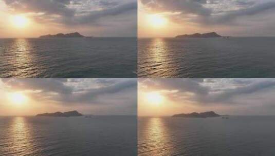 航拍三门岛屿高清在线视频素材下载