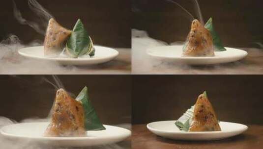 桂花蜜枣粽子展示高清在线视频素材下载