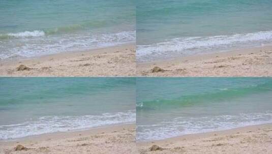 海南三亚大东海海浪沙滩旅游海浪沙滩风光高清在线视频素材下载
