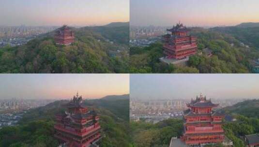杭州西湖景区城隍阁美景航拍高清在线视频素材下载