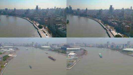 上海外滩黄浦江江景风景视频素材高清在线视频素材下载