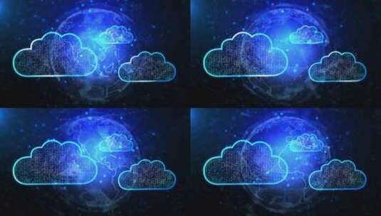 大数据物联网云计算云服务技术连接网络高清在线视频素材下载