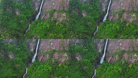 庐山秀峰瀑布航拍高清在线视频素材下载