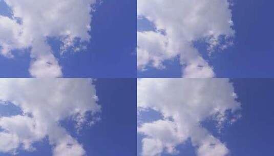 晴朗天空下的蓝天白云高清在线视频素材下载
