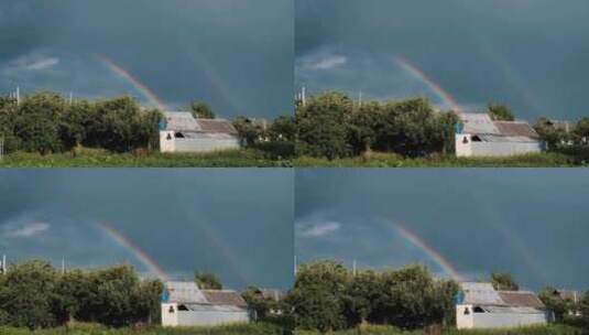 夏季天空中的彩虹选择性聚焦高清在线视频素材下载