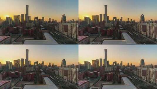 8k60p 北京CBD日转夜延时视频高清在线视频素材下载