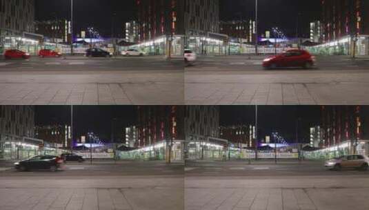 城市夜晚的交通高清在线视频素材下载