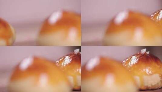 紫薯芝心月饼蛋黄酥高清在线视频素材下载
