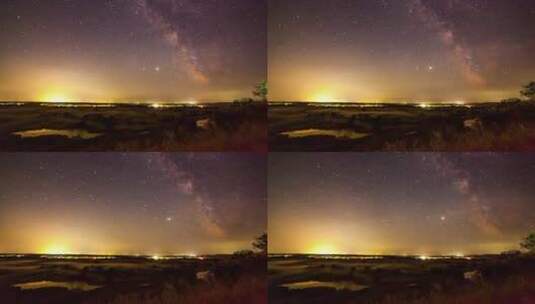 傍晚的星系天空高清在线视频素材下载