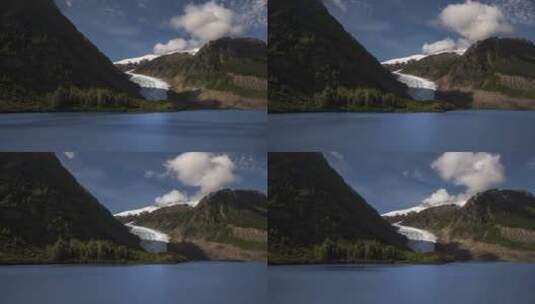 湖泊景色的延时摄影高清在线视频素材下载