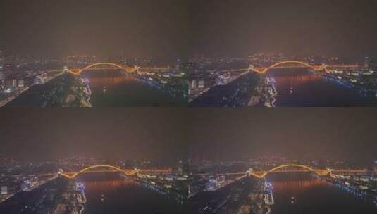 航拍卢浦大桥全景高清在线视频素材下载