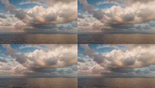 航拍海上的日出美景高清在线视频素材下载