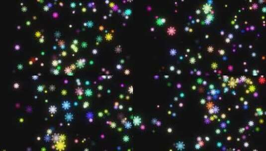 彩色霓虹花朵粒子视频带通道高清在线视频素材下载