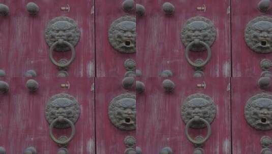 寺院寺庙佛教墙面意境实拍装饰高清在线视频素材下载